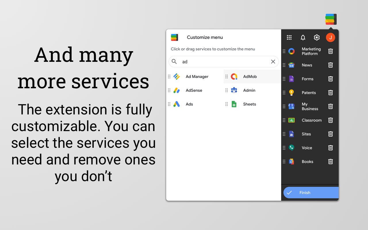 Black Menu for Google™截图2