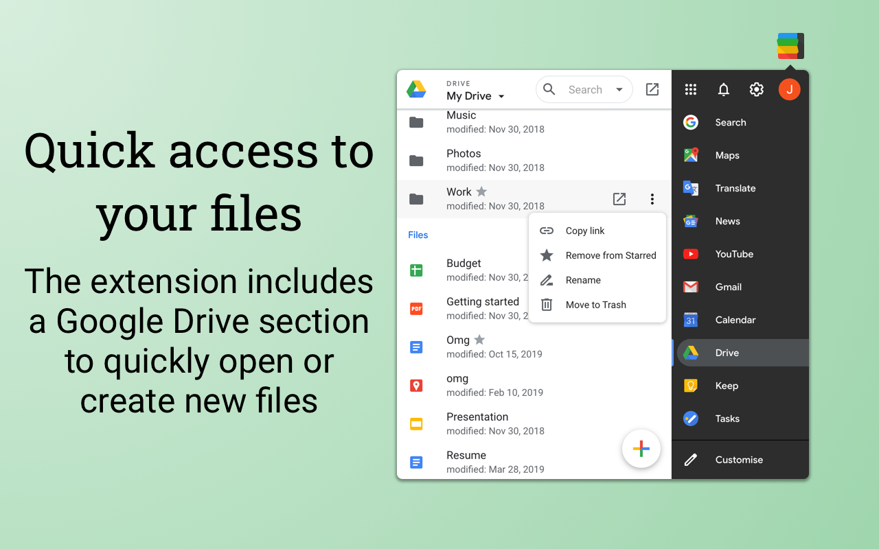 Black Menu for Google™截图5