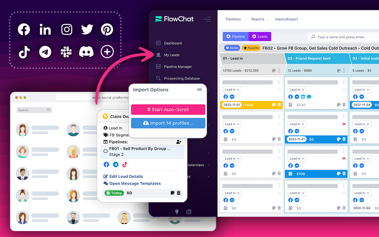 FlowChat - Multi-Platform Chat Management截图2