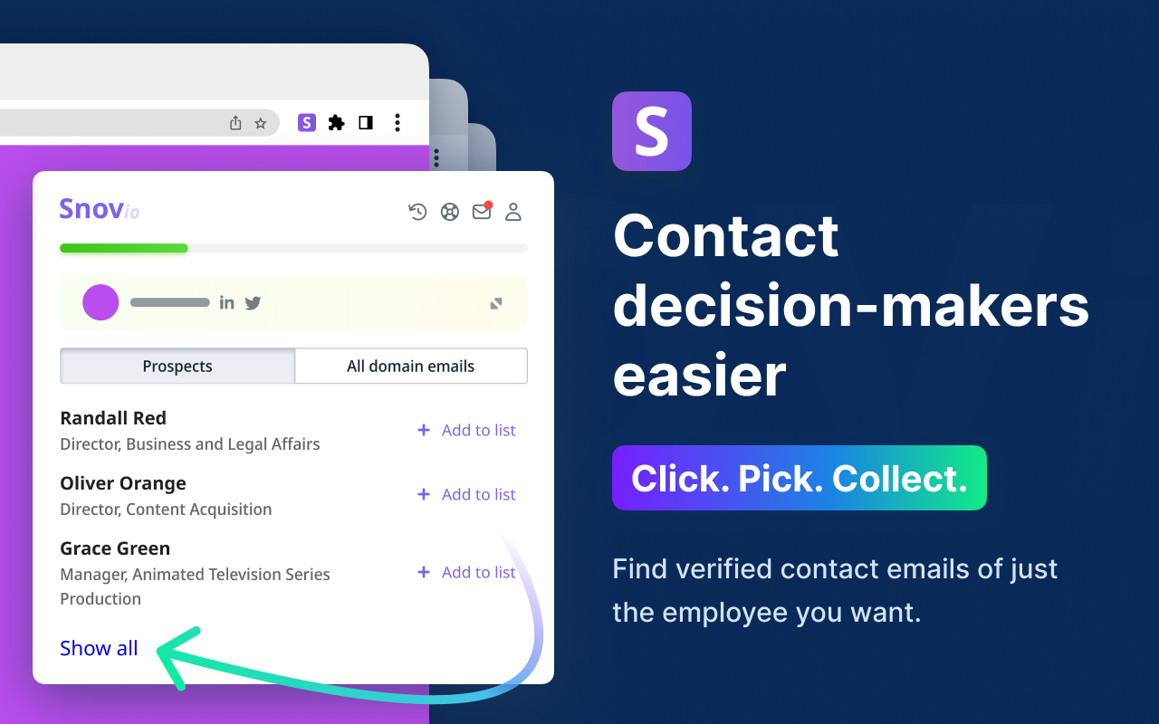 Snov.io 邮箱地址查找工具截图1