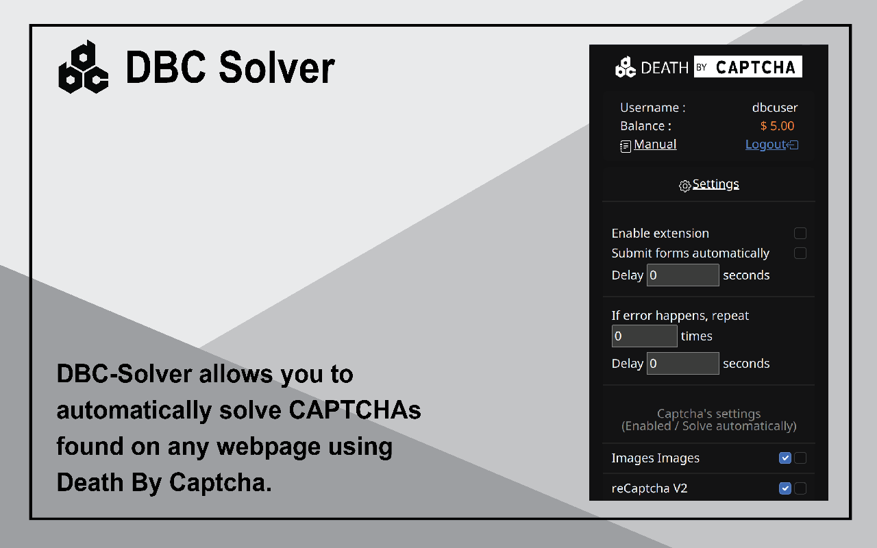 DBC Solver: Auto Recognition and Bypass截图1