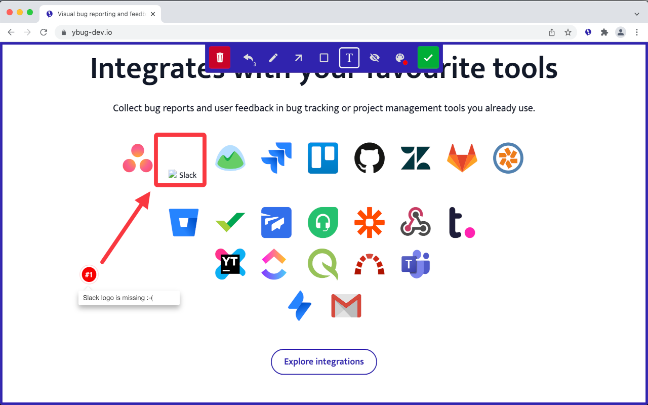 Ybug - Visual feedback tool for websites截图2