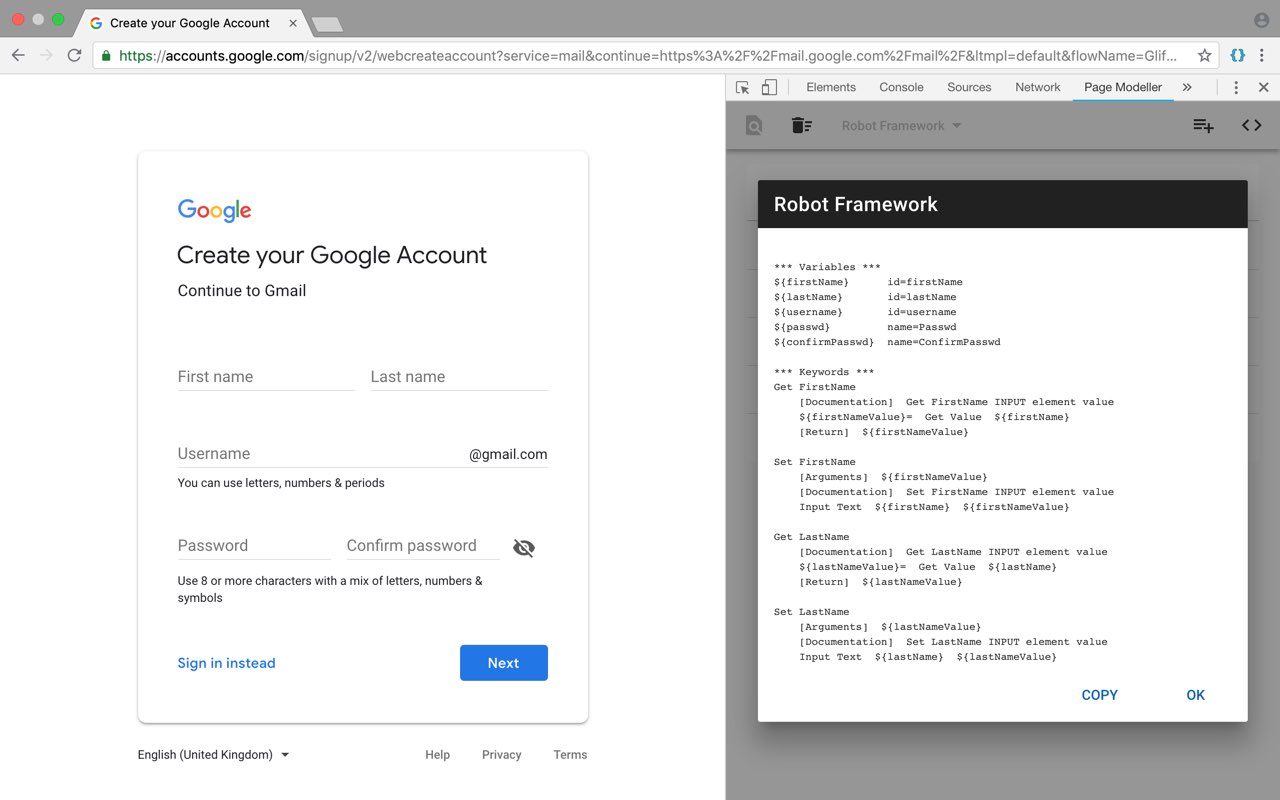Page Modeller (Selenium, Robot Framework etc)截图2