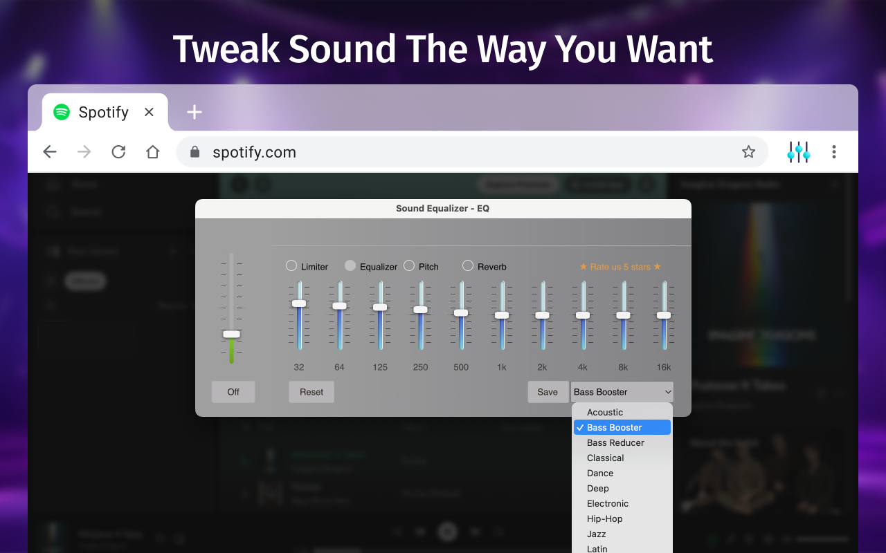 音量增强器和声音均衡器 – chrome的低音增强截图1