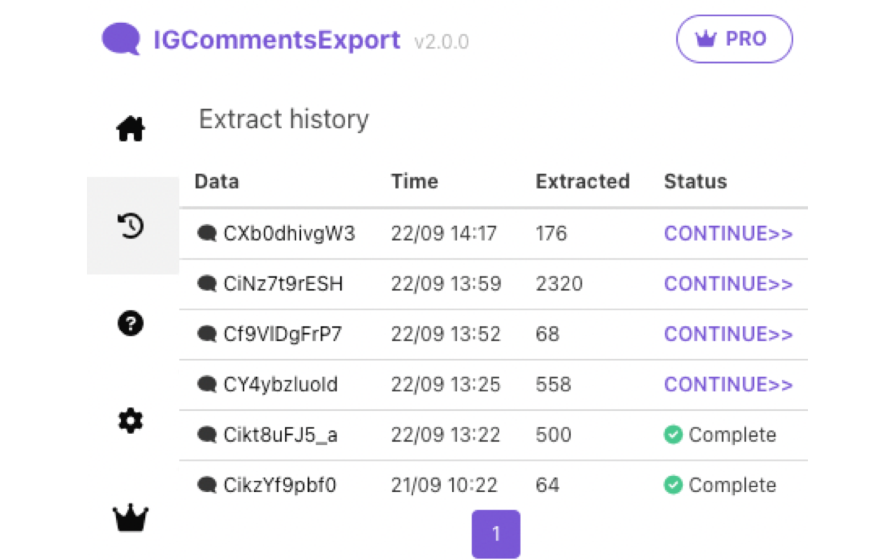 IGCommentsExport - Export Comment for IG截图2