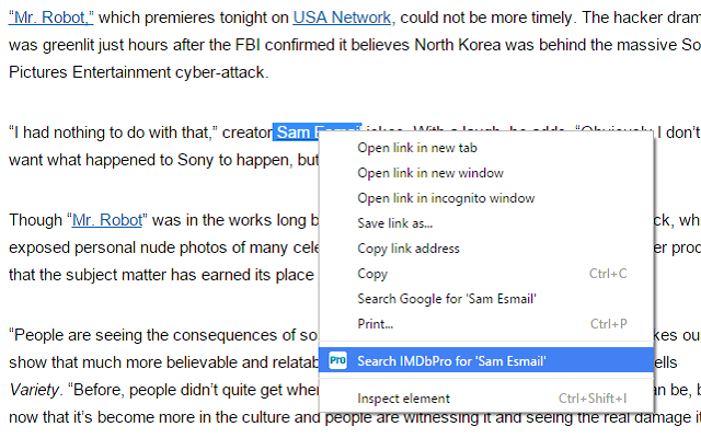 Right-Click Search IMDbPro截图2