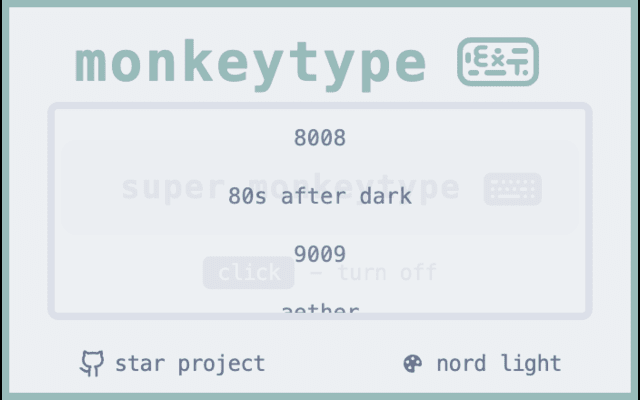 MonkeyType Extension截图1