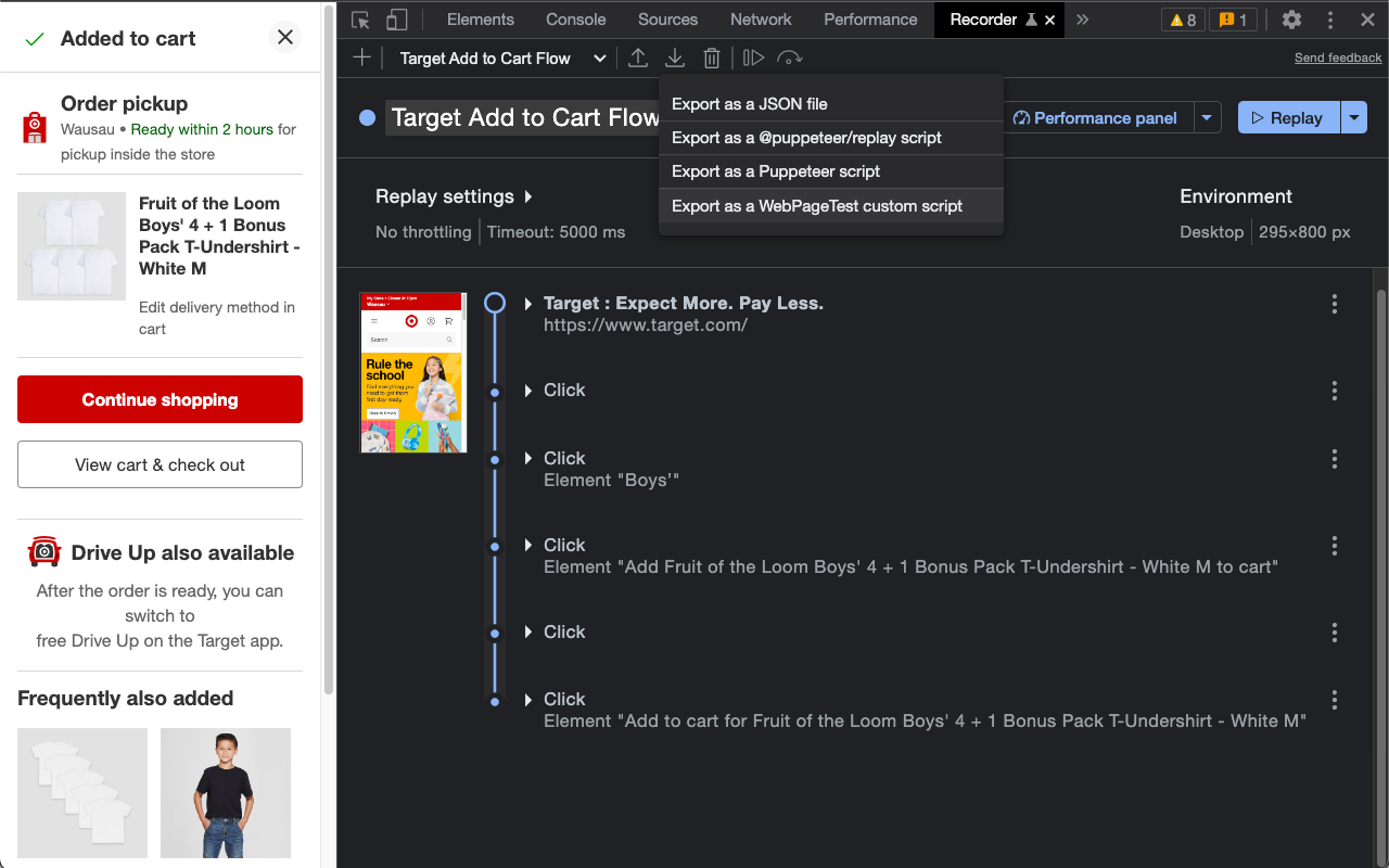 WebPageTest Recorder Extension截图3