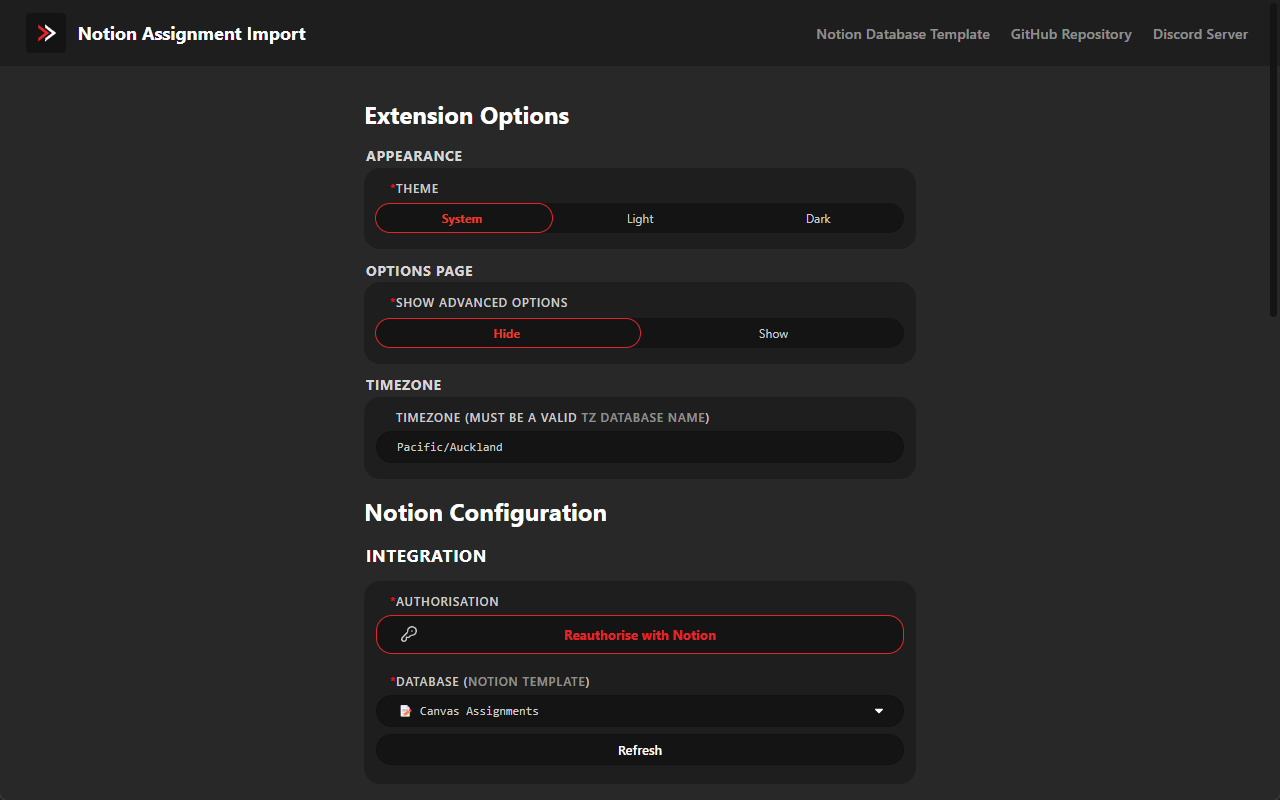 Notion Canvas Assignment Import截图2