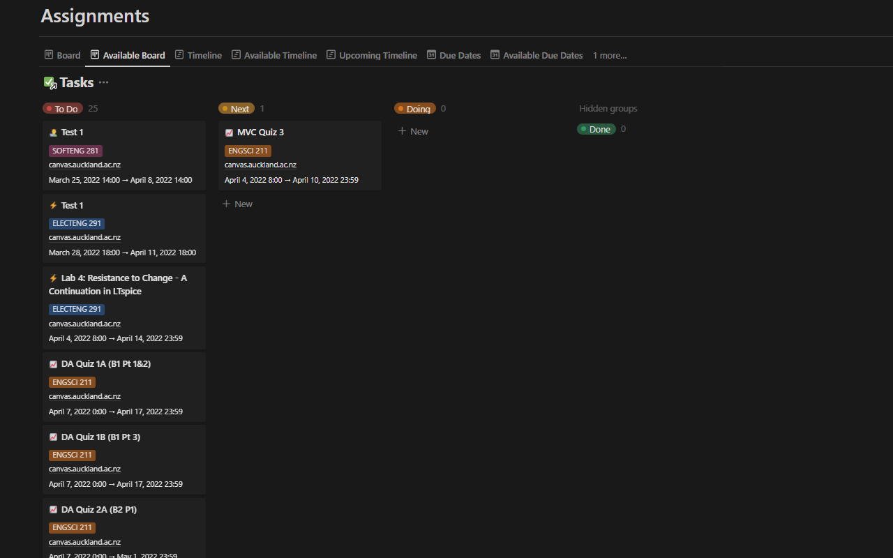 Notion Canvas Assignment Import截图4
