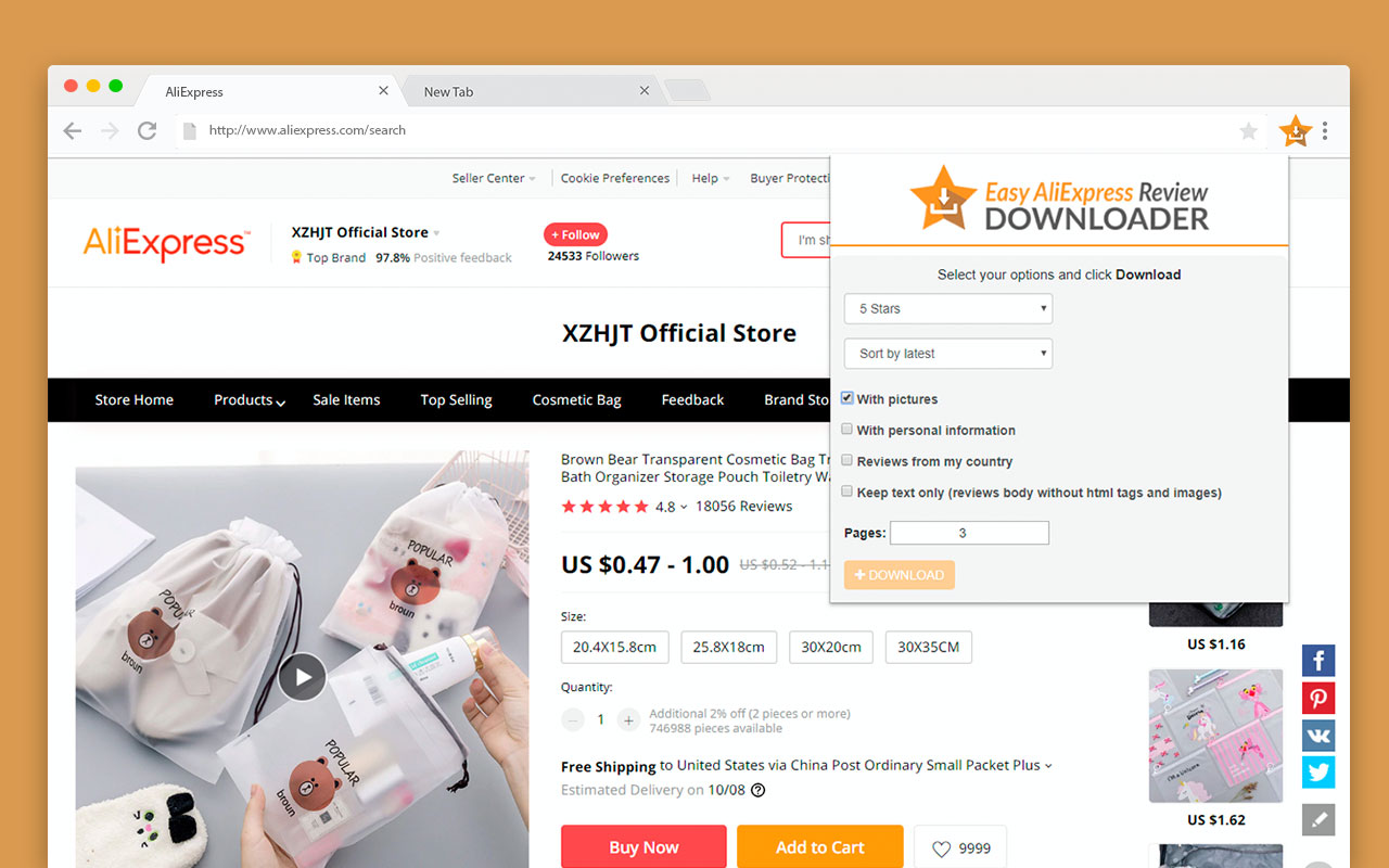 Easy AliExpress Review Downloader截图2