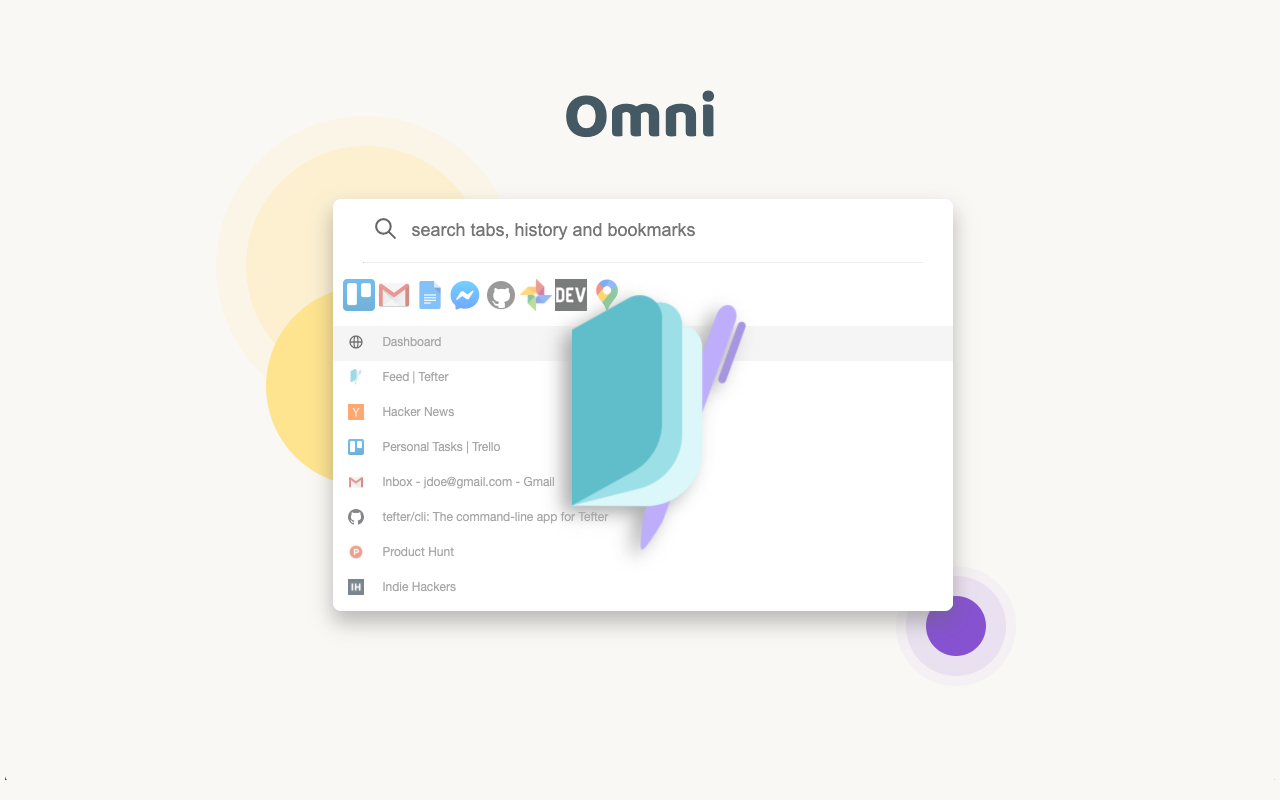 Omni - tabs, history and bookmarks by Tefter截图3