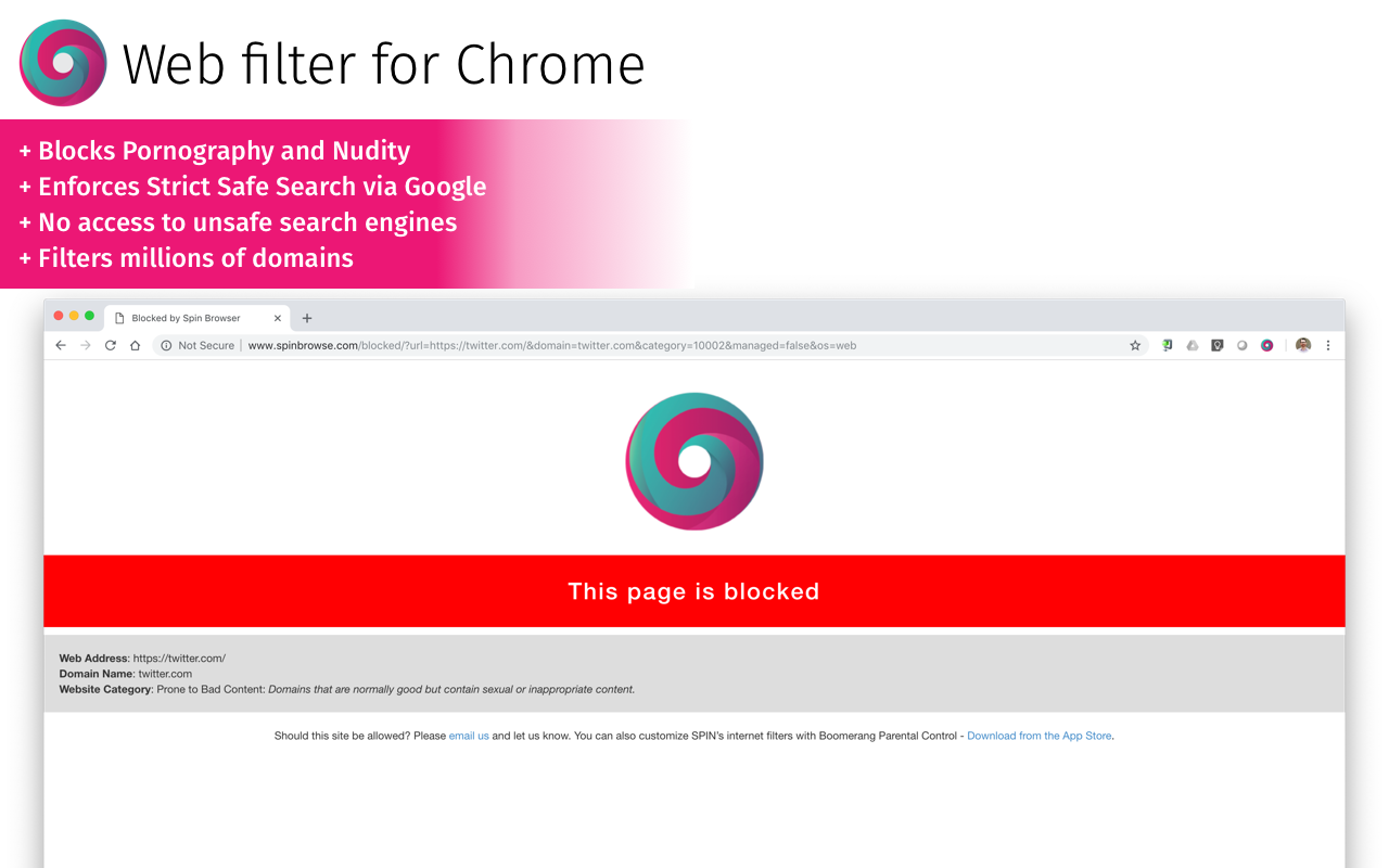 Web Filter for Chrome截图1