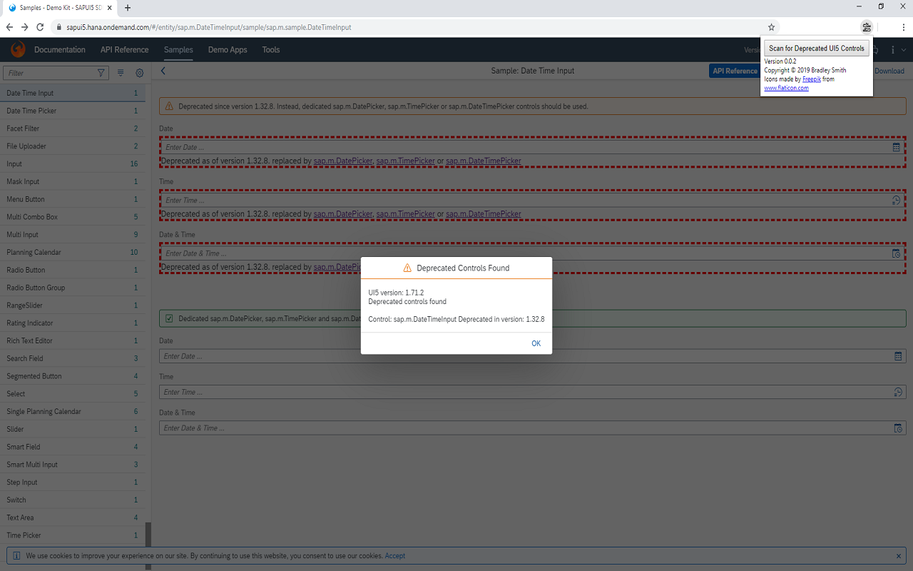 UI5 Deprecated Control Checker截图1