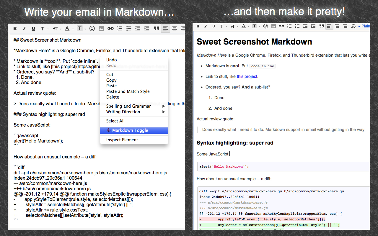 Markdown Here截图1