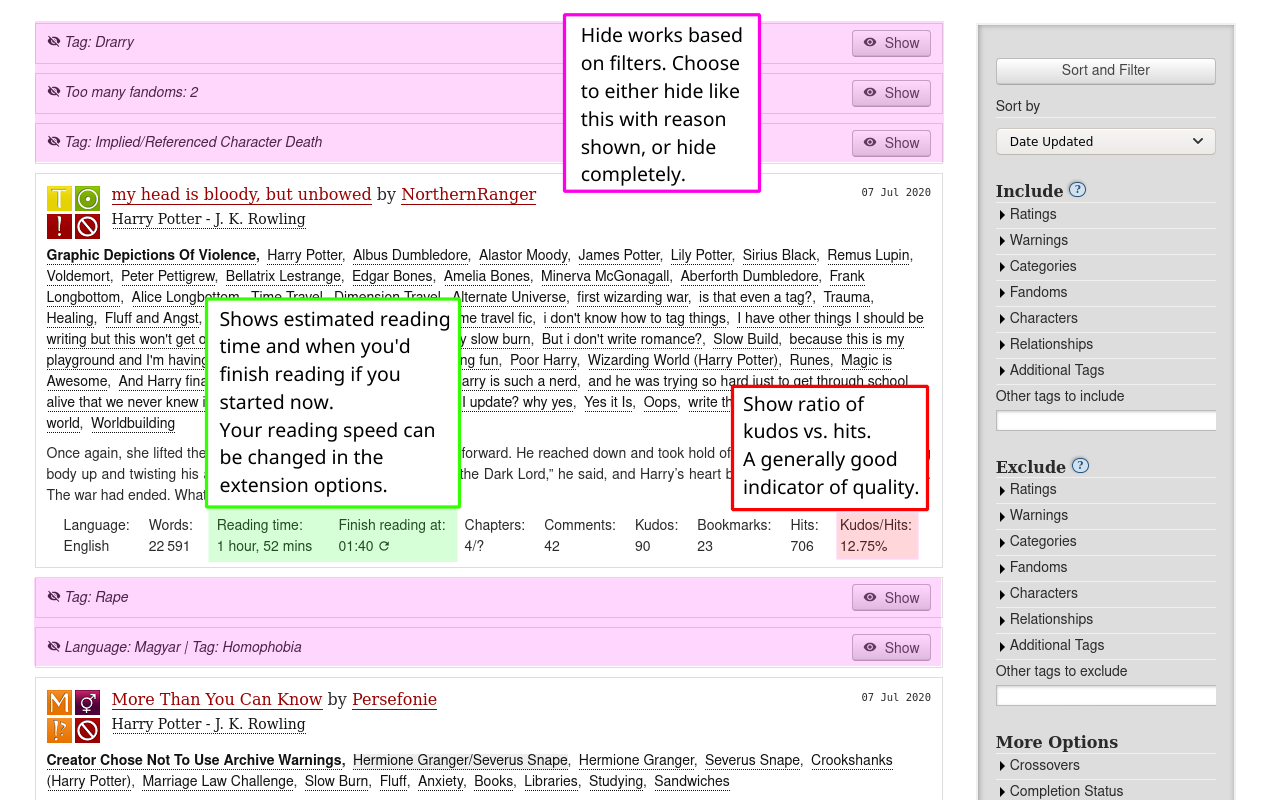 AO3 Enhancements截图3