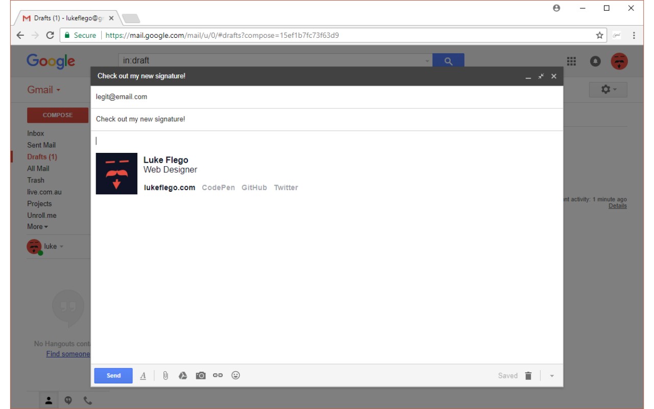 Gmail Signature截图2