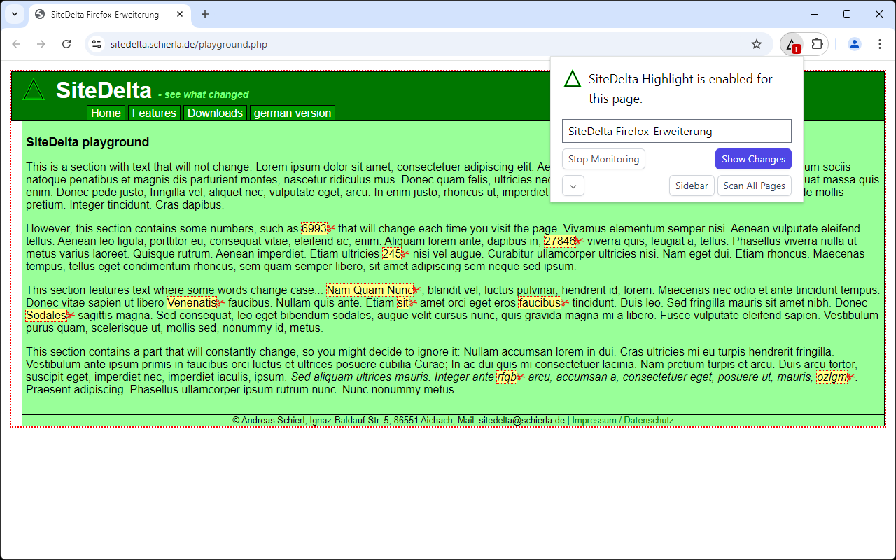 SiteDelta Highlight截图1