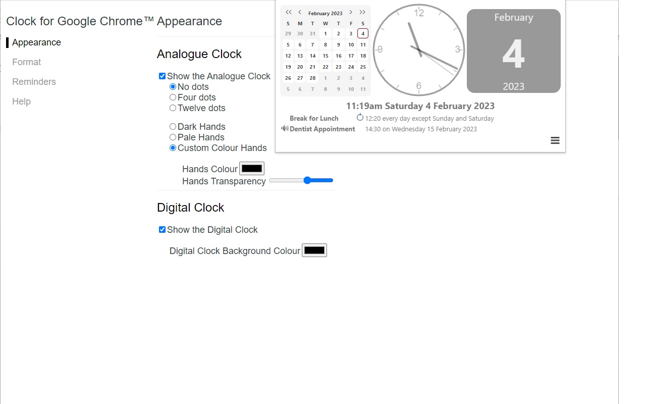 Clock for Google Chrome™截图1