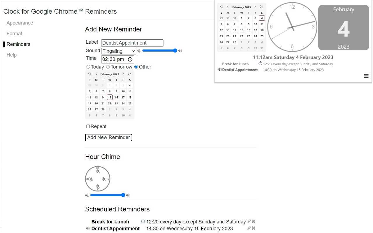Clock for Google Chrome™截图5