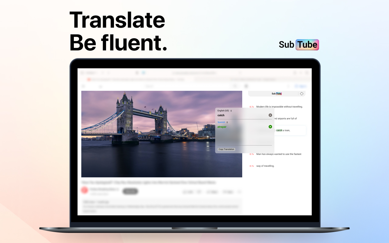 Subtube - Dual Subtitles for YouTube截图4