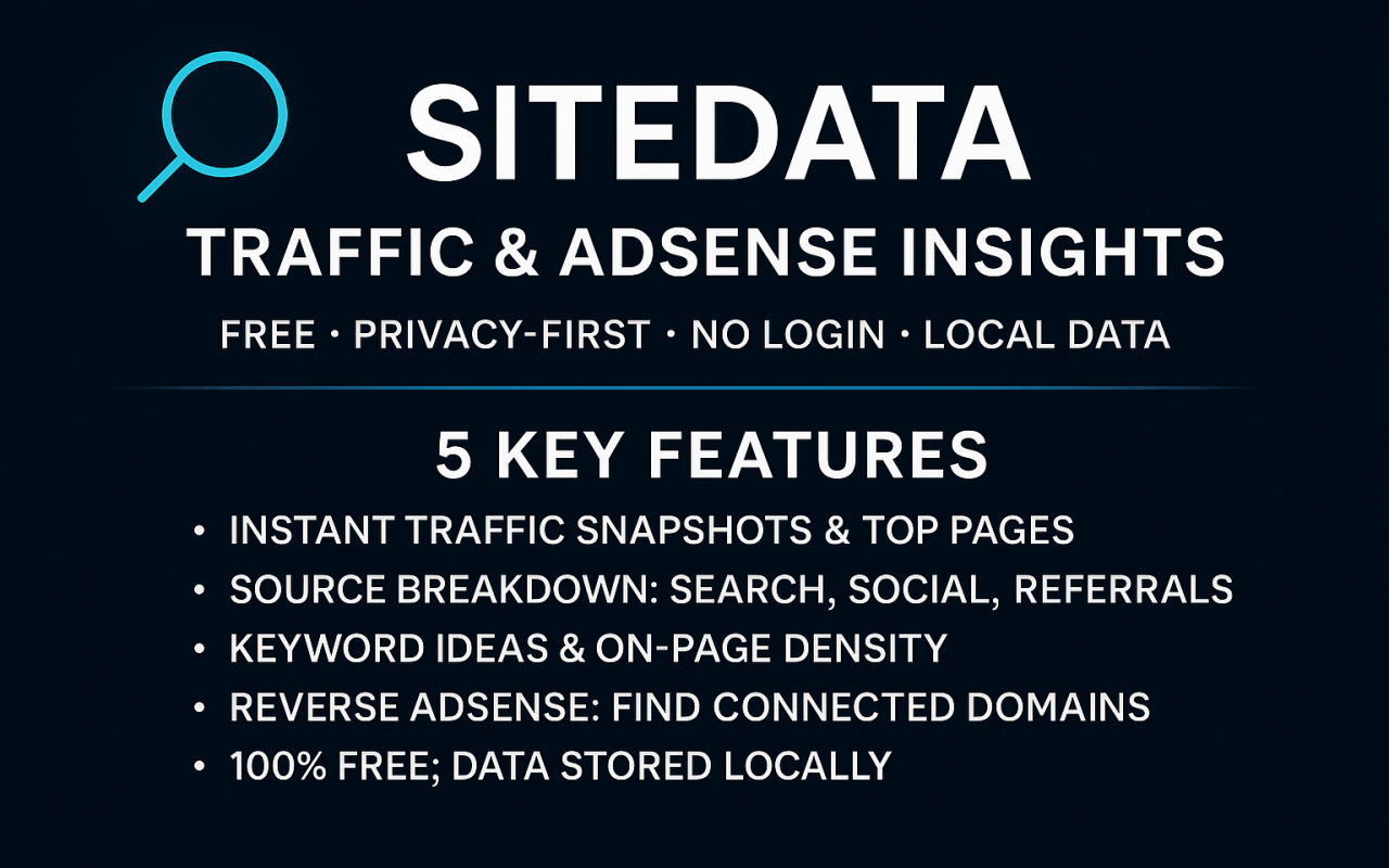 SiteData - 流量检查/广告透明度/SEO分析器截图4