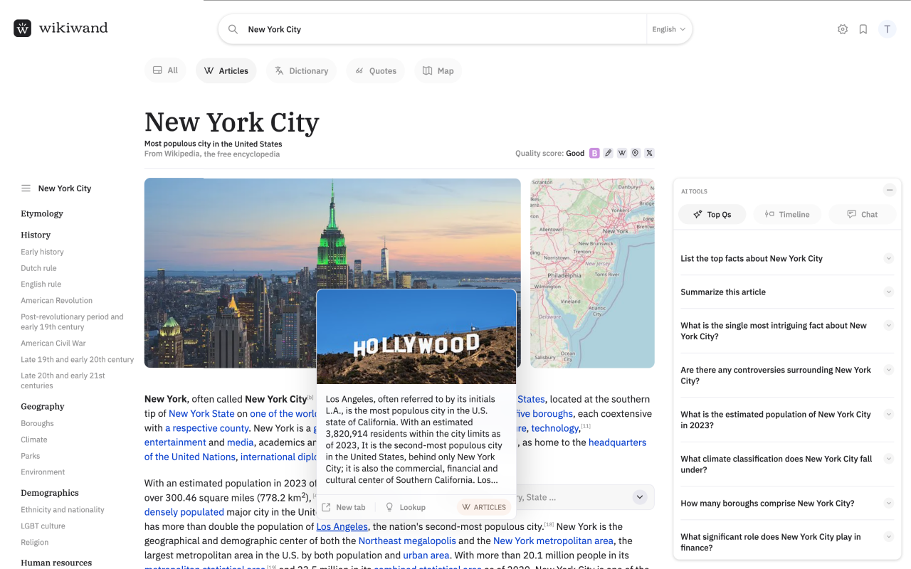 Wikiwand - Elevate Wikipedia with AI截图2