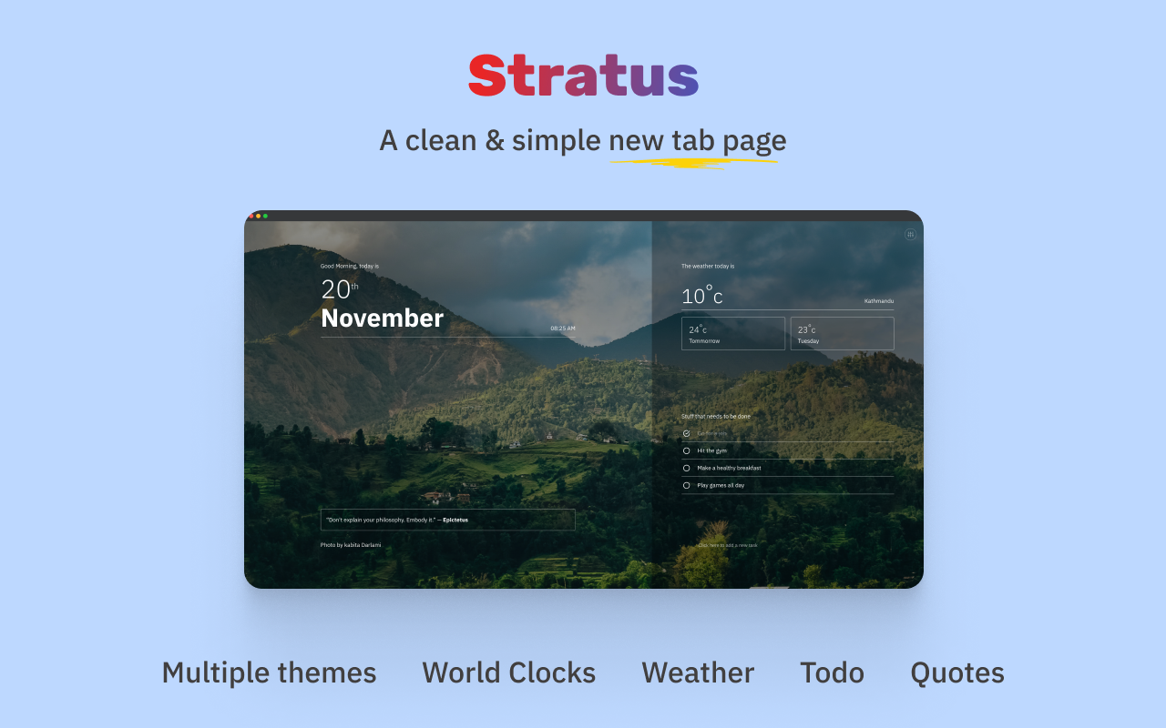 Stratus - New Tab page截图3