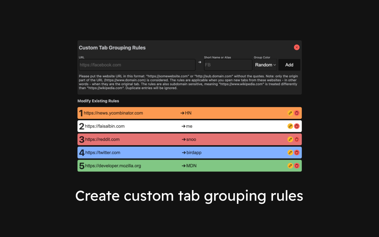Tabius - Automatic Tab Grouping Assistant截图1