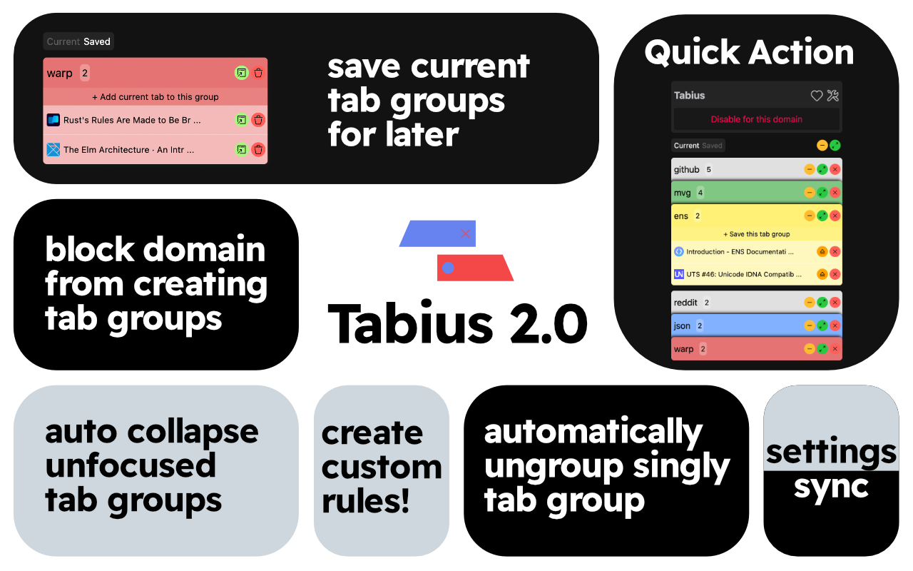 Tabius - Automatic Tab Grouping Assistant截图3