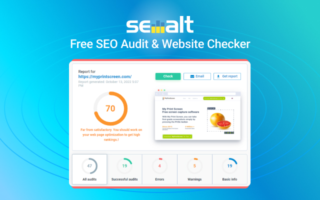 Free SEO Audit & Website Checker by Semalt截图3