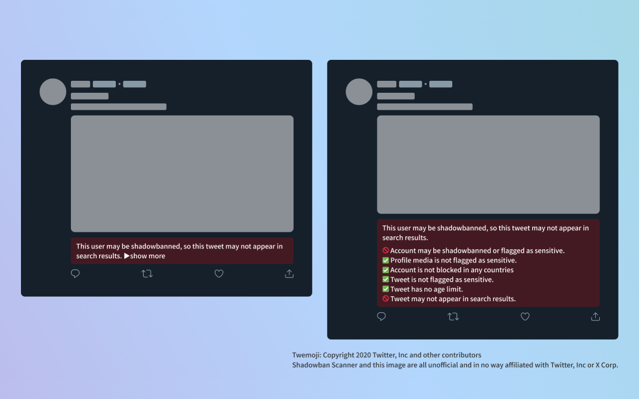 Shadowban Scanner for Twitter / X截图3