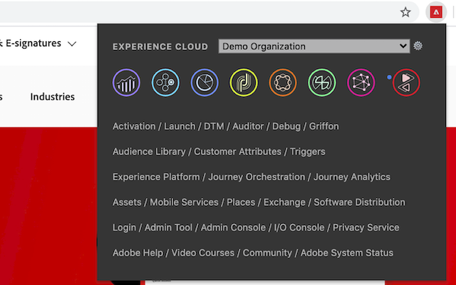 Adobe Experience Cloud Bookmarks截图3
