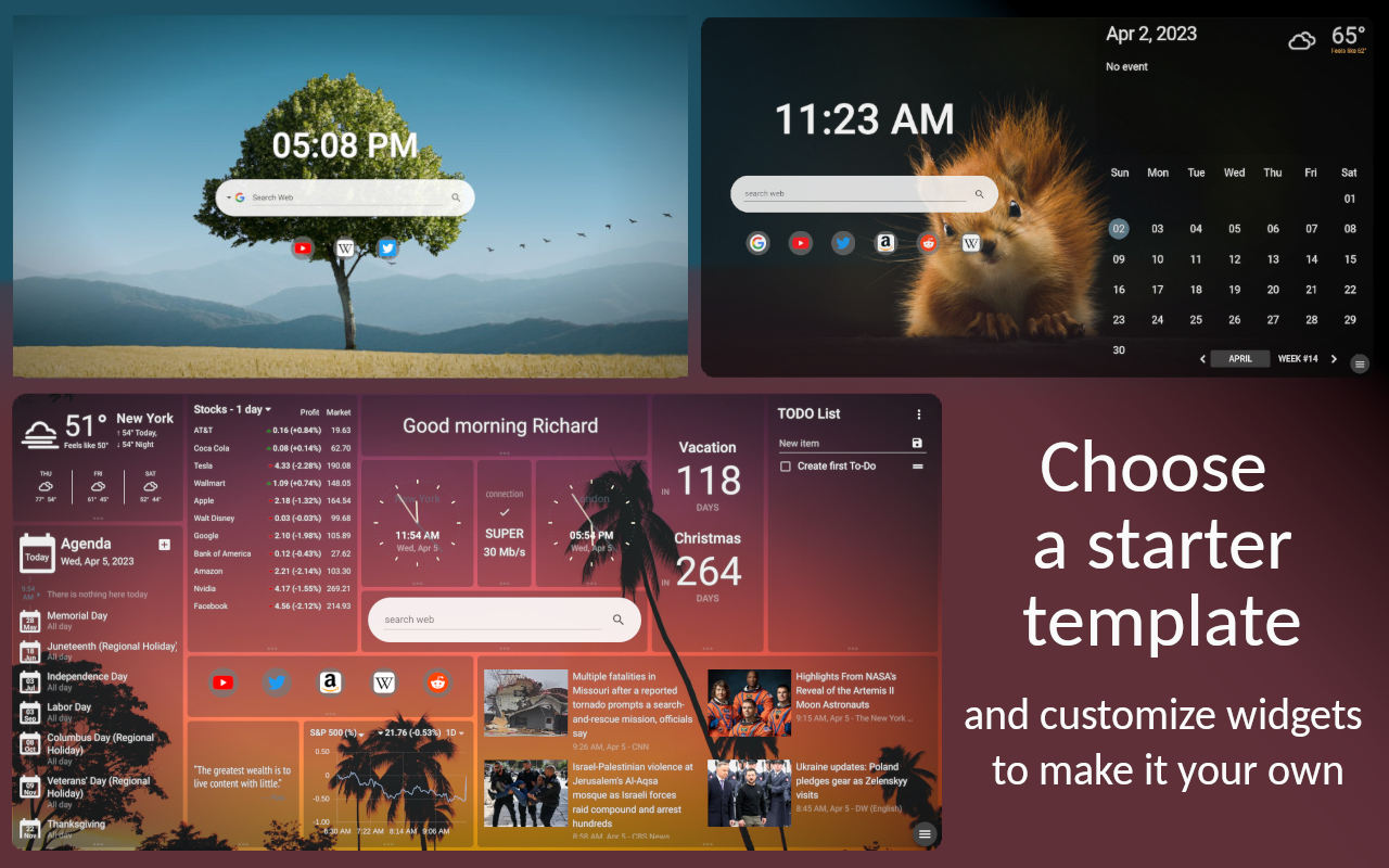 New Tab Page Extension截图3