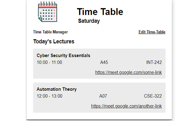 Time Table Viewer & Manager截图3