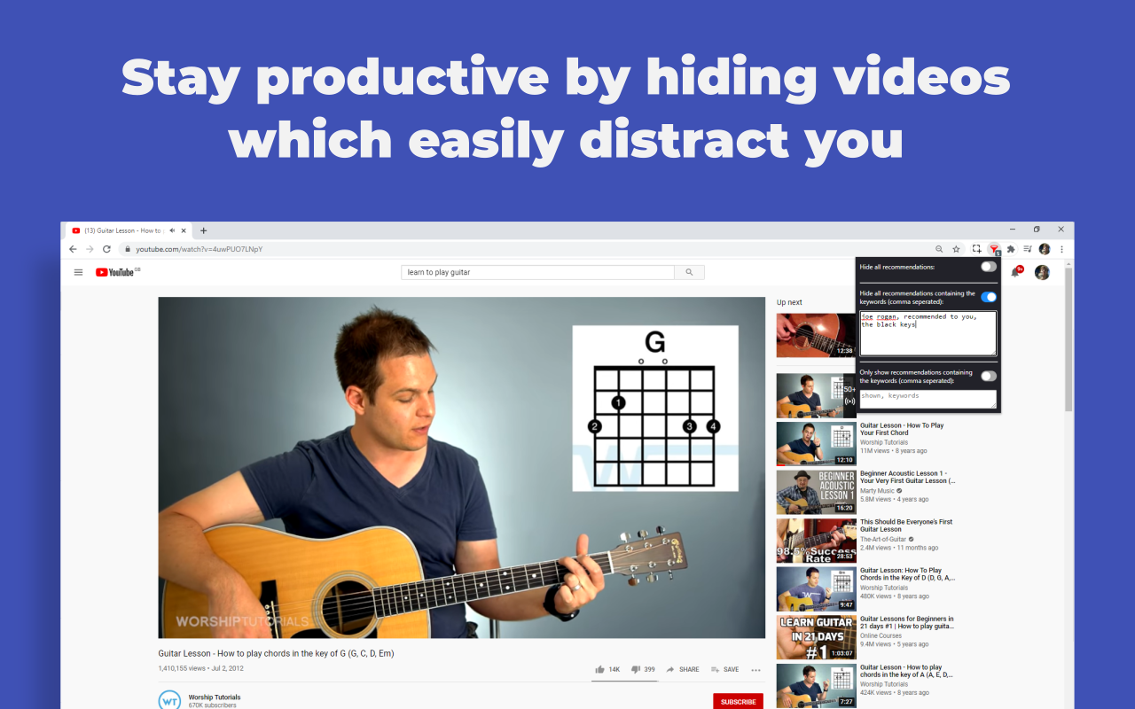 Recommendation filter for YouTube截图1