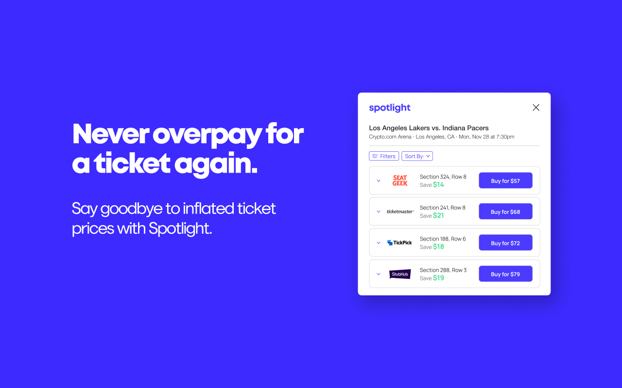 Spotlight: Ticket Price Comparison截图3