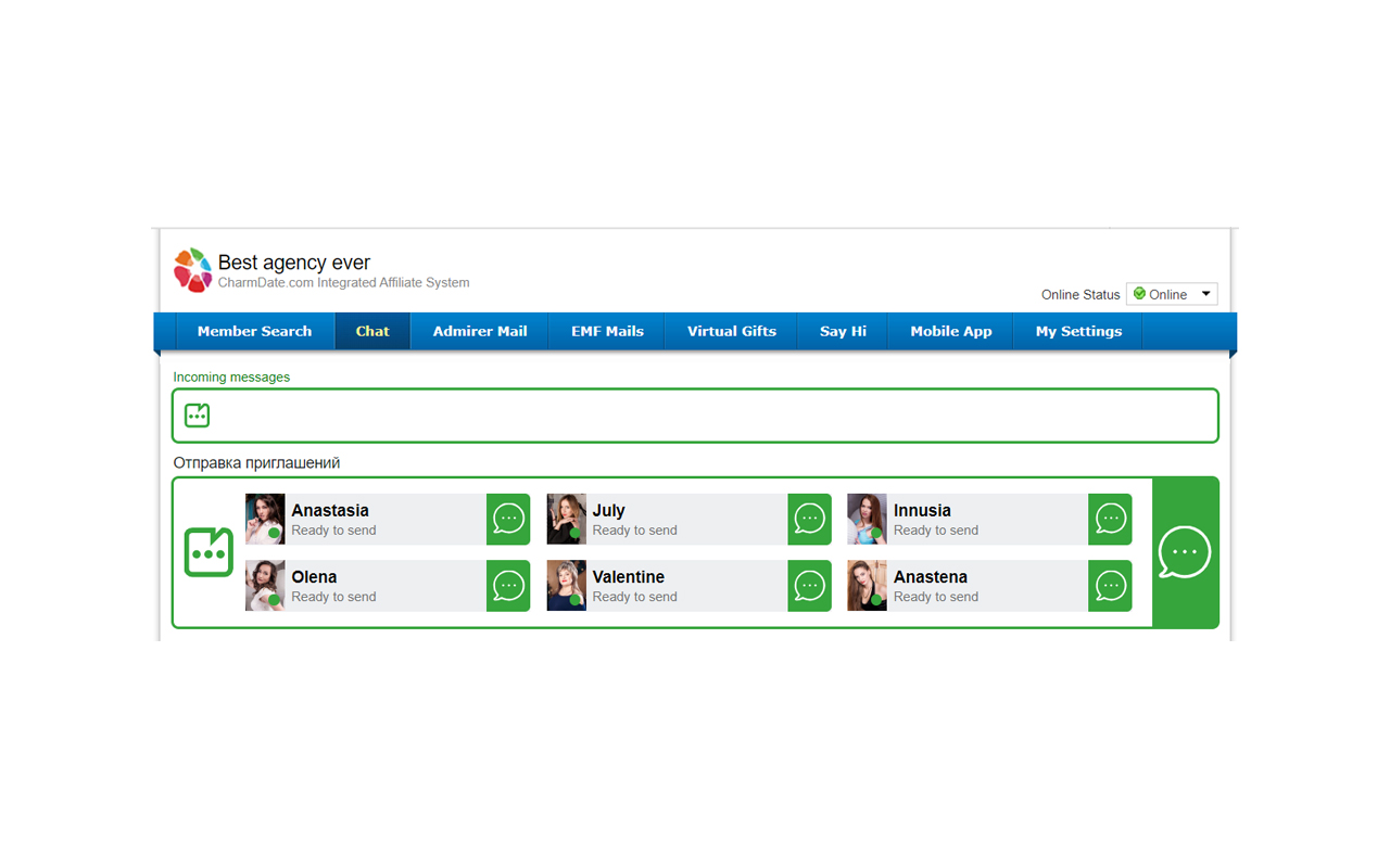 CharmDate| Чаты+Письма помощник | ChatOS截图1