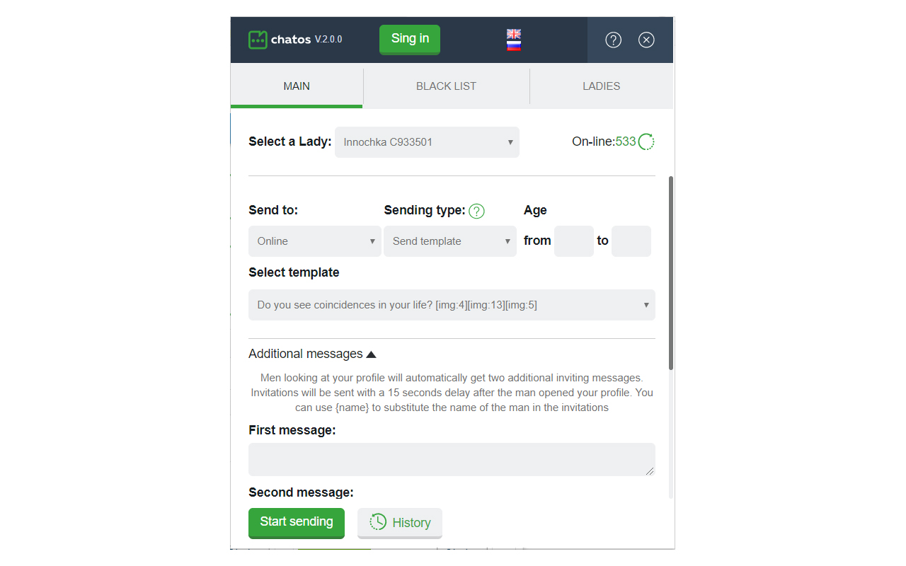 CharmDate| Чаты+Письма помощник | ChatOS截图2