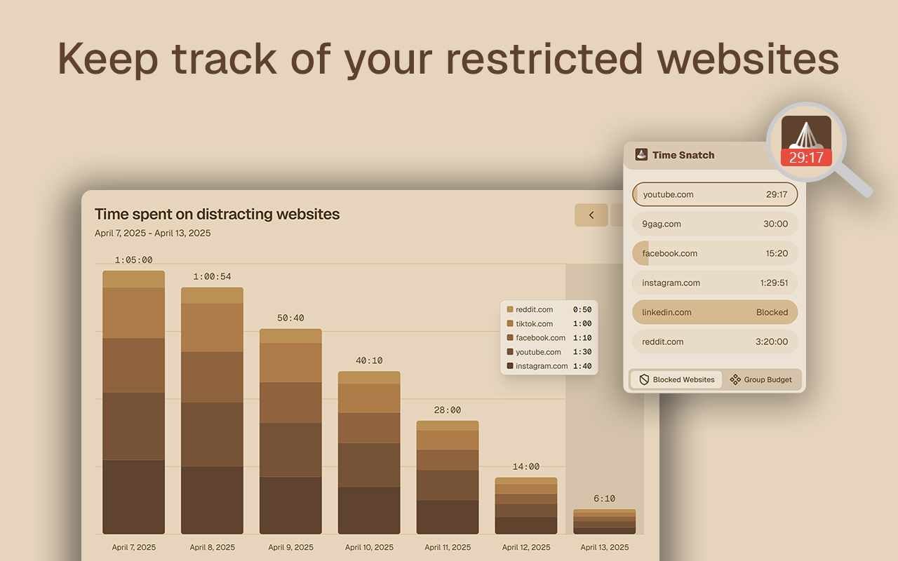 Time Snatch - Block Websites with Timers截图5