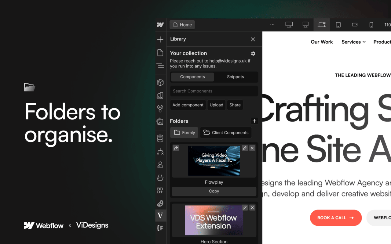 ViDesigns Extension for Webflow截图1