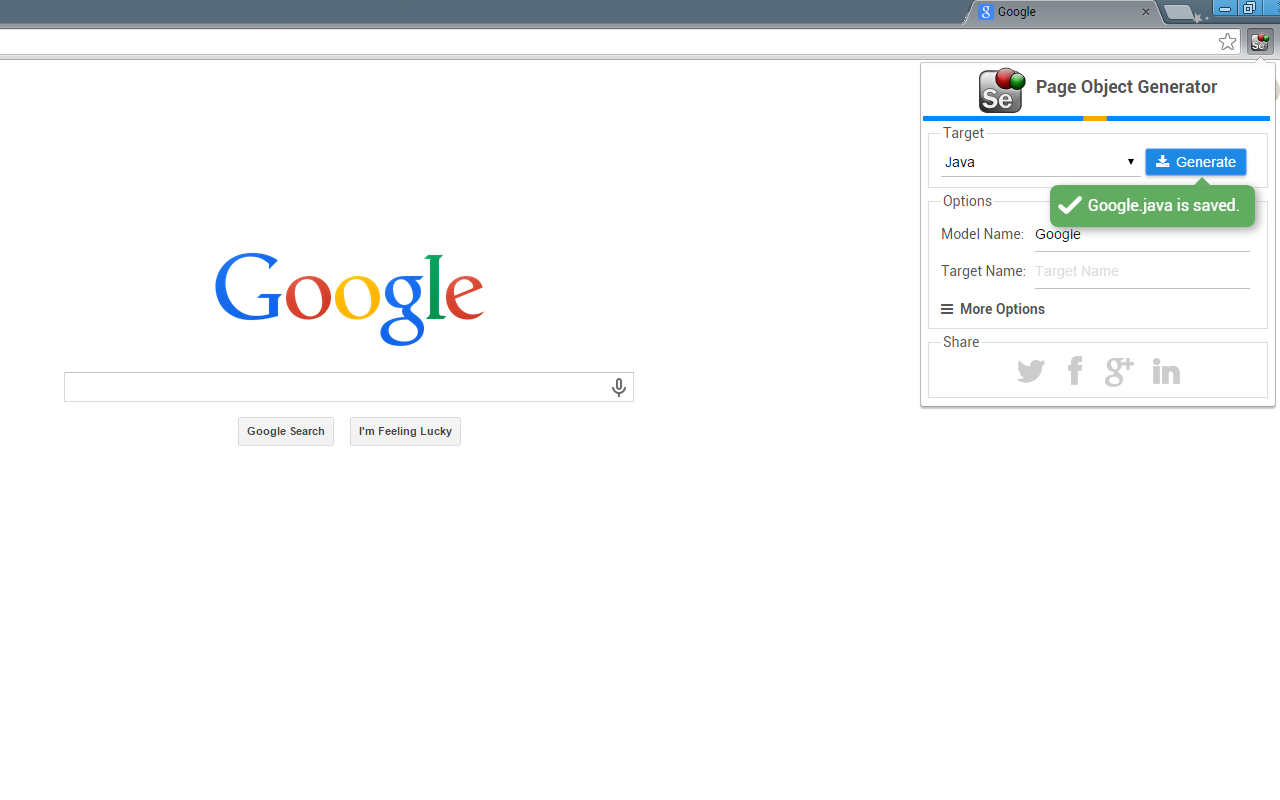Selenium Page Object Generator截图3