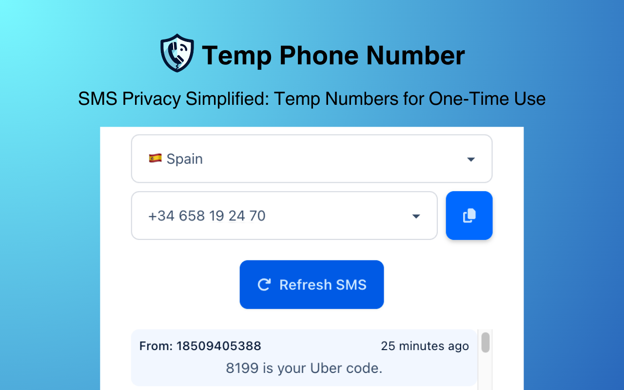 临时电话号码截图1