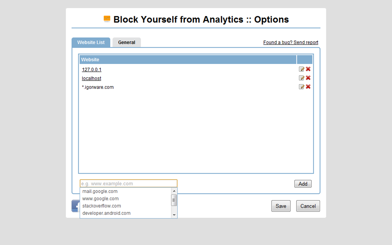 Block Yourself from Analytics截图2