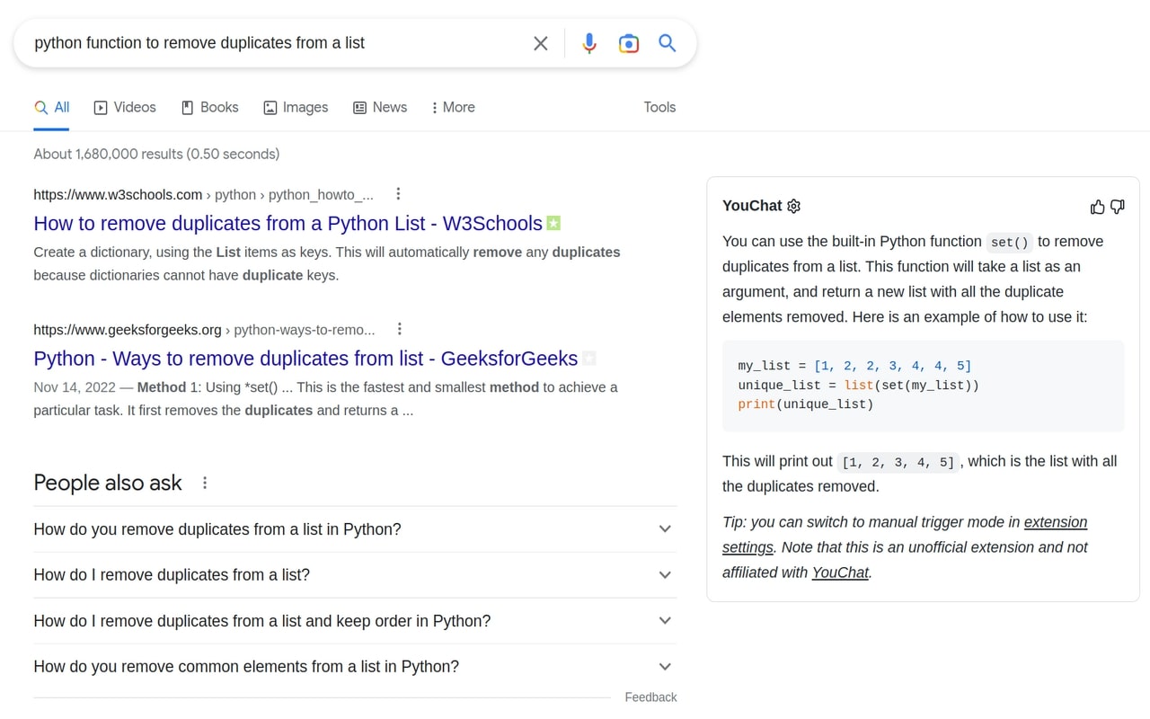 YouChat AI for Google截图1