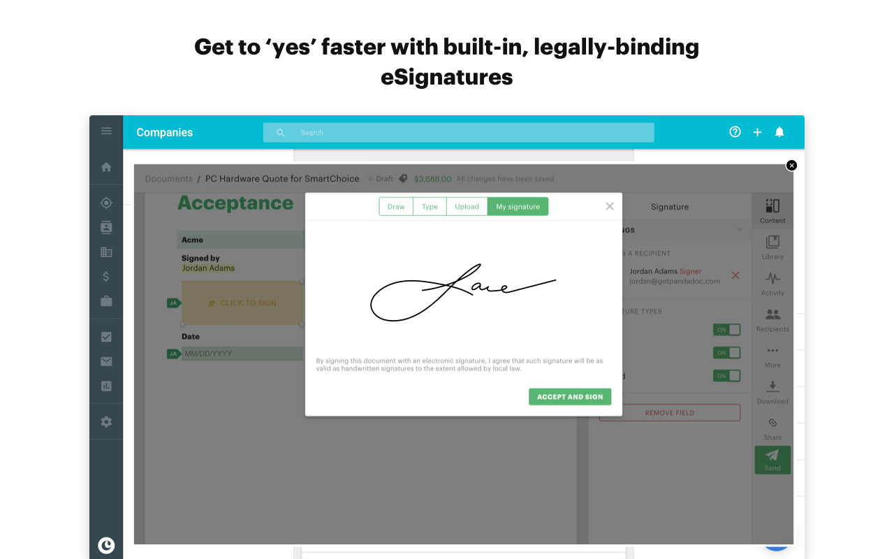 PandaDoc Proposals and eSignatures for Copper截图4
