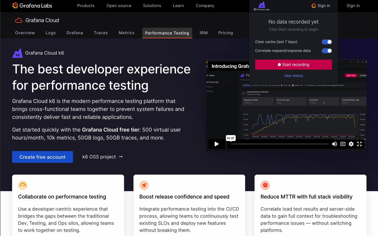 Grafana k6 Browser Recorder截图3