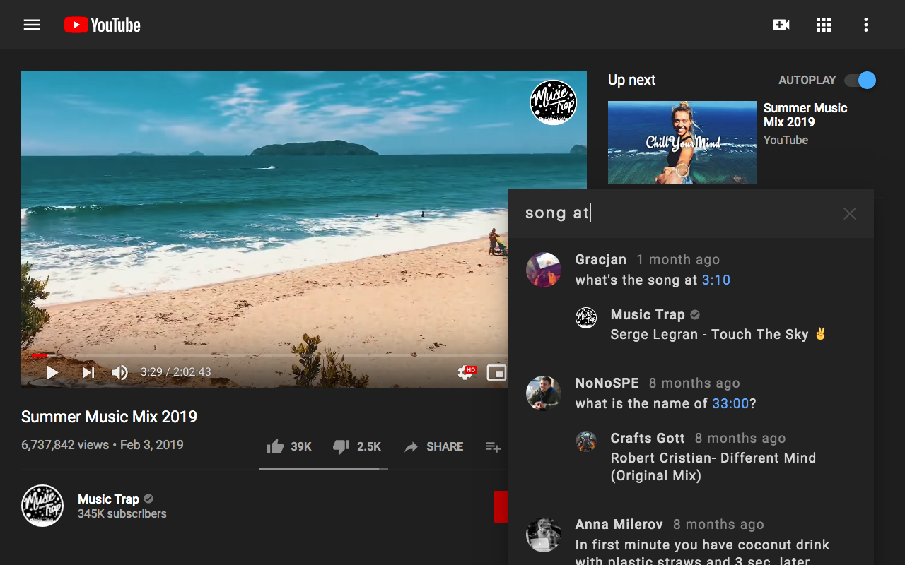 Comments Search for YouTube截图1