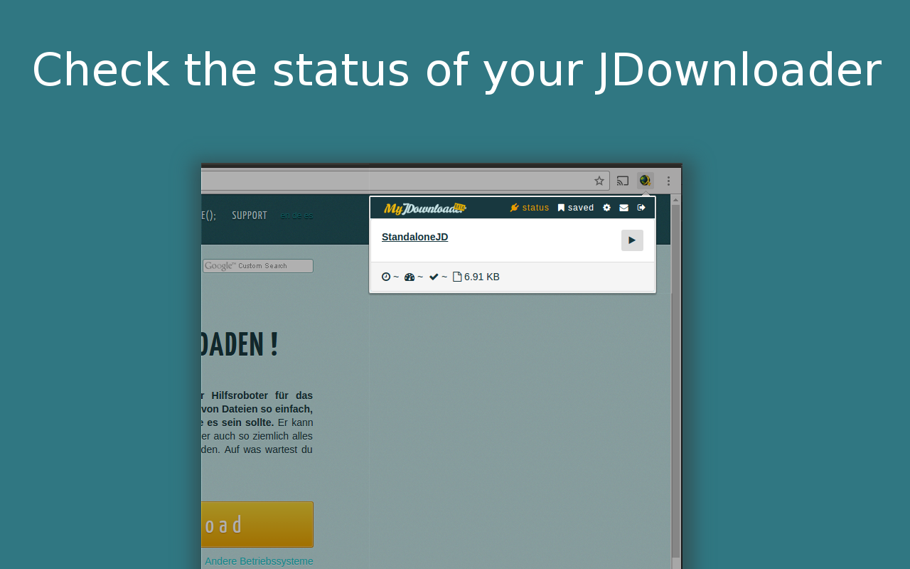 MyJDownloader Browser Extension截图1