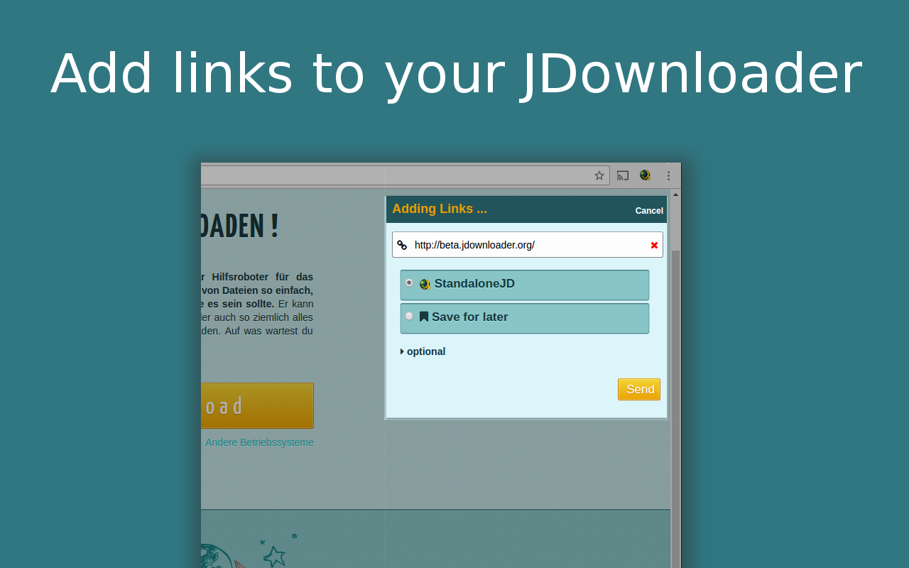 MyJDownloader Browser Extension截图2
